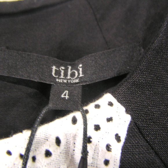 TIBI LINEN EYELET SHIFT DRESS SIZE 4 - Picture 5 of 13